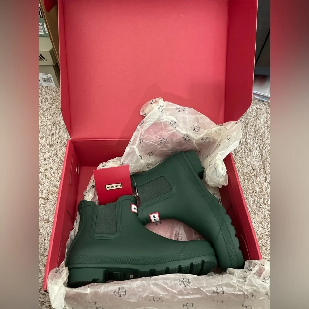 Hunter Womens Boots Original Chelsea Casual Ankle Chelsea Rubber new with box